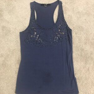 Sequined Navy SOFT Tank Top